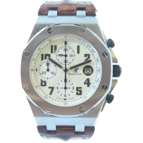 AUDEMARS PIGUET Royal Oak Offshore Chronograph Auto Watch Stainless Steel White
