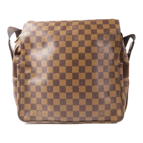 LOUIS VUITTON LV GHW Naviglio Shoulder Messenger Bag N45255 Damier Brown v2