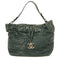 CHANEL CC SHW Shoulder Bag Calfskin Leather Green