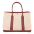 HERMES PHW Garden Party PM Hand Bag/Tote Bag Canvas White/Red