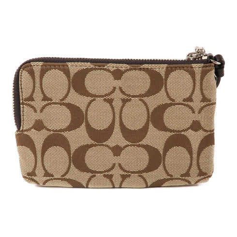COACH SHW Pouch Canvas Brown