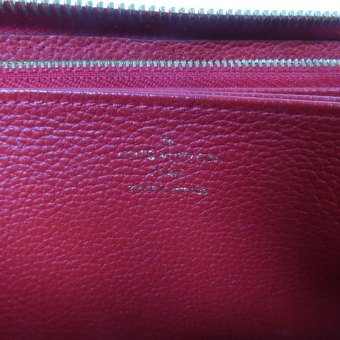 LOUIS VUITTON LV GHW Long Round Wallet M60169 Monogram Empreinte Red