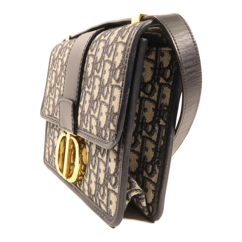 CHRISTIAN DIOR CD Montaigne 30 Shoulder Bag Canvas Navy