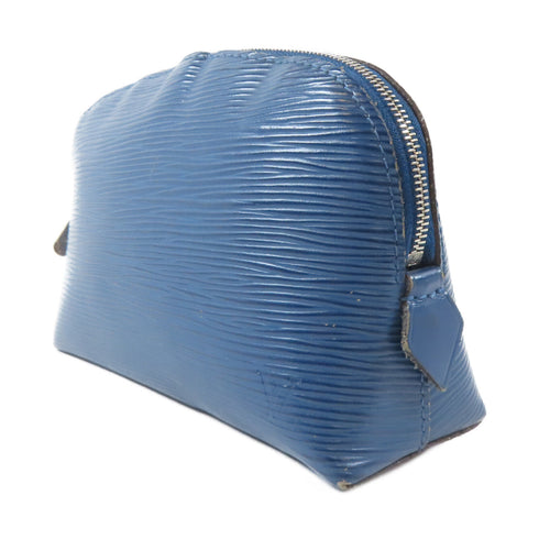 LOUIS VUITTON LV SHW Cosmetic Bag Pouch Clutch Epi Blue