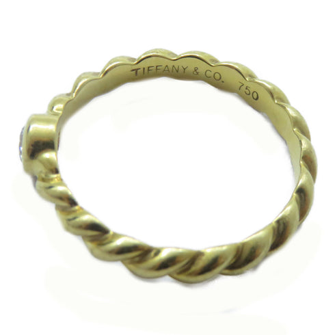 TIFFANY&CO Diamond Ring 18K Yellow Gold Diamond US#6.75