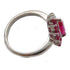 FINE JEWELRY 1.38ct Pink Sapphire 0.3ct Diamond 0.34ct Ruby Ring PT900 US#4.5