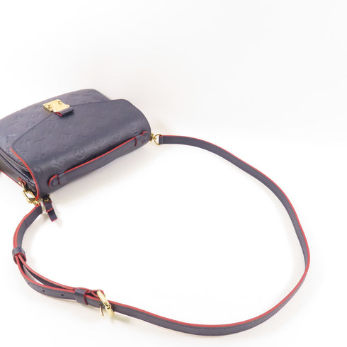 LOUIS VUITTON LV GHW Pochette Metis 2 Way Bag M44071 Monogram Empreinte Navy