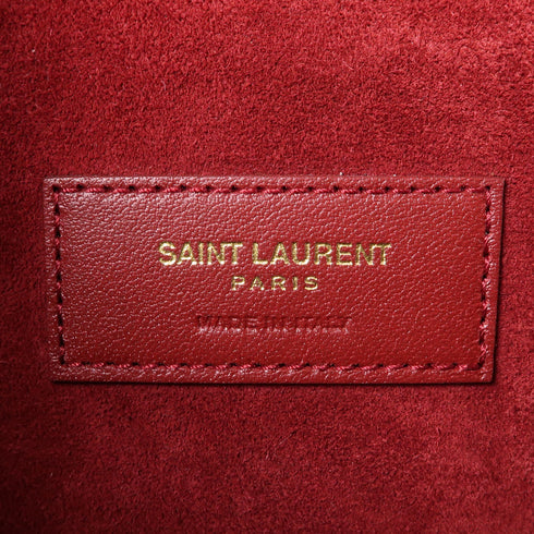 SAINT LAURENT YSL GHW Elise Chain Shoulder Bag 640290 Embossed Calfskin Leather