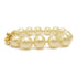 CHANEL CC Bracelet 96P PVC Metal Gold/White