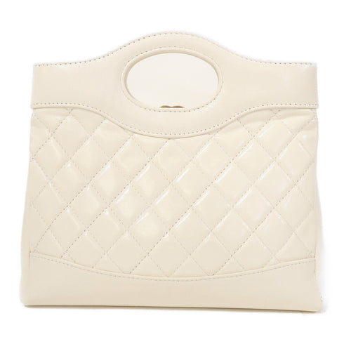 CHANEL CC GHW Chanel 31 2 Way Shoulder Bag Handbag AS4133 Lambskin Leather White