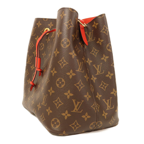 LOUIS VUITTON GHW Neo Noe Bucket Bag Shoulder Handbag M44021 Monogram Coquelicot