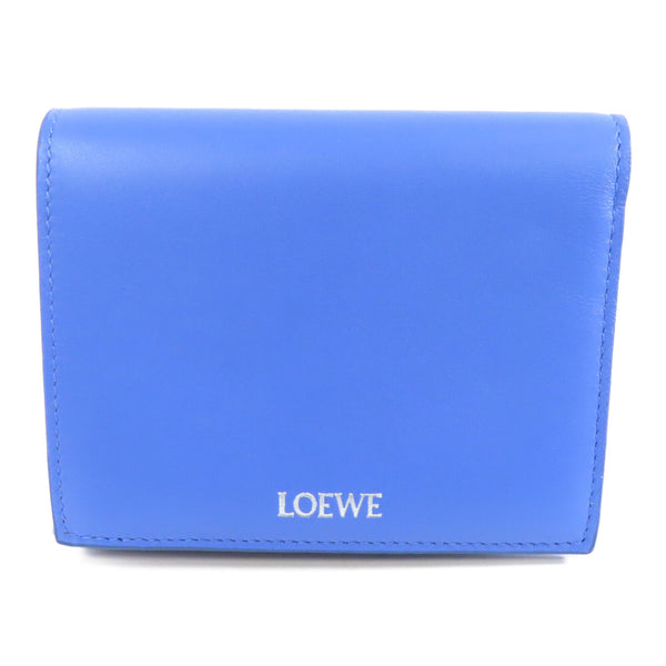 LOEWE Wallet Calfskin Leather Blue