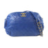 CHANEL Quilted CC GHW Chain Shoulder Bag Calfskin Leather Blue