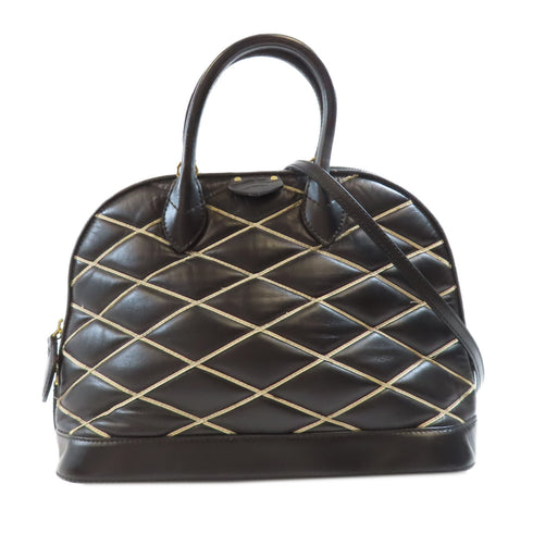 LOUIS VUITTON LV GHW Alma PM 2 Way Shoulder Bag Handbag Lambskin Leather Black