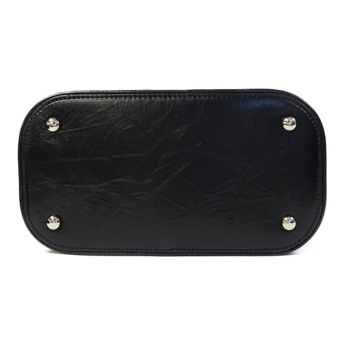 CHANEL Quilted CC SHW Chain Shoulder Bag Calfskin Leather/PVC Black v1