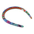 HERMES Hair Band Silk Green Blue Multicolor