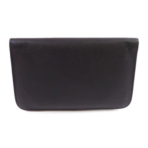 HERMES PHW Dogon Wallet Long Wallet Togo Leather Noir Black