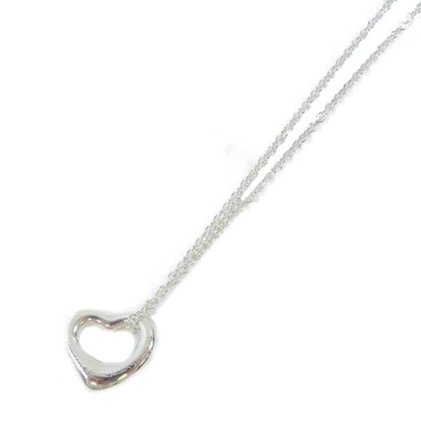 TIFFANY&CO Elsa Peretti Heart Pendant Necklace 925 Sterling Silver #40cm