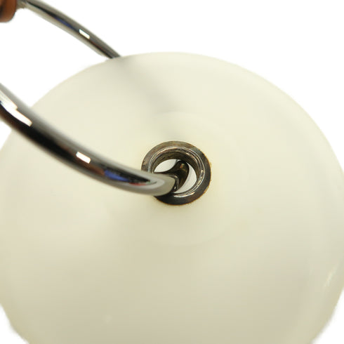 HERMES Pendentif EN Cristal Necklace Barenia Leather Fauve