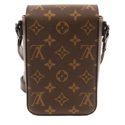 LOUIS VUITTON LV S-Lock Vertical Shoulder Bag M81522 Monogram Brown Black