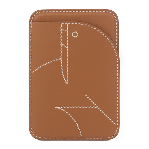 HERMES Walrus Magsafe Card Case/Card Holder Veau Swift Gold
