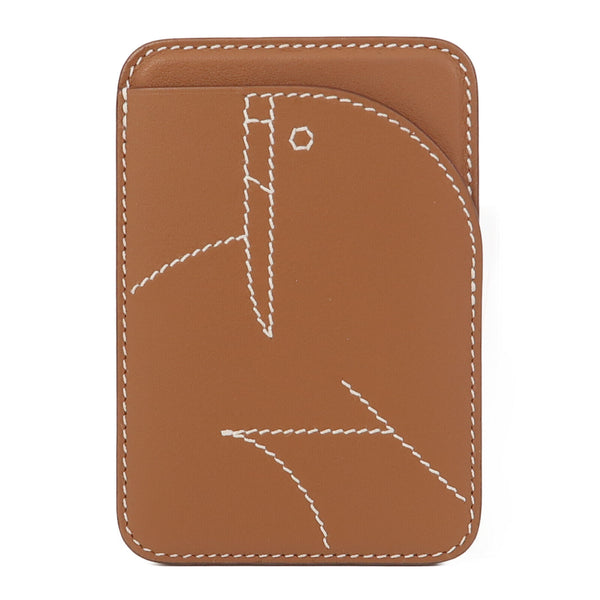 HERMES Walrus Magsafe Card Case/Card Holder Veau Swift Gold