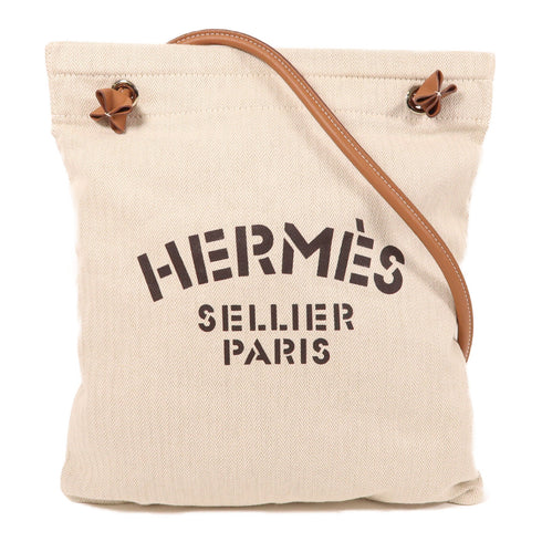 HERMES Aline Shoulder Bag Beige Canvas