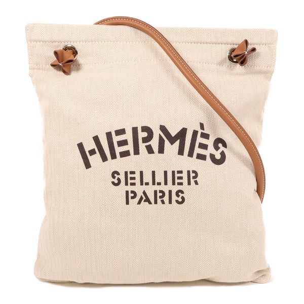 HERMES Aline Shoulder Bag Beige Canvas