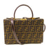 FENDI GHW Zukka Afor Vintage Handbag Shoulder Bag 0914548.2382 Canvas Brown
