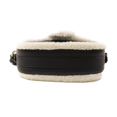 LOUIS VUITTON GHW Pont 9 Soft PM Shoulder Bag Wool/Calfskin Leather M58971 Black