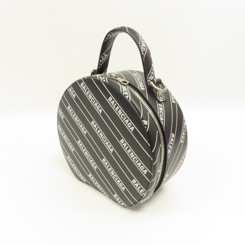 BALENCIAGA SHW 2way Shoulder Bag 599919 Calfskin Leather Black White