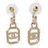 CHANEL CC GHW Earrings Metal Gold