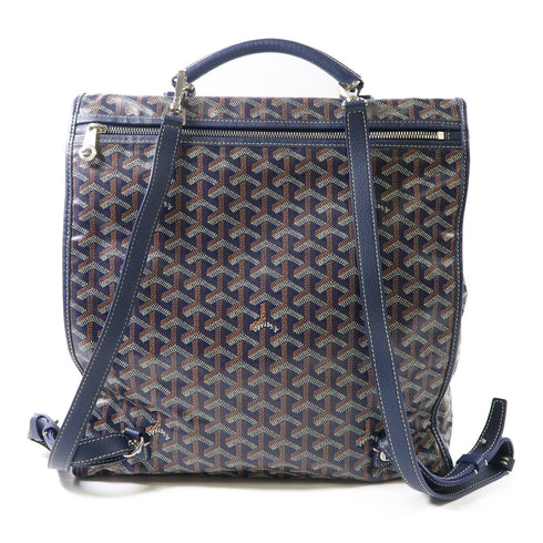 GOYARD SHW Saint Leger 2 Way Rucksack Backpack Handbag Coated Canvas Navy
