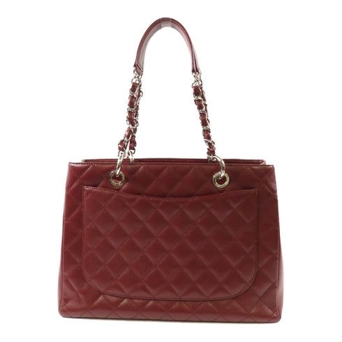 CHANEL CC SHW Grand Shopping Tote Bag GST Shoulder Bag Calfskin Burgundy