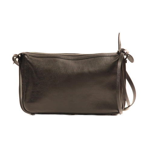 FENDI SHW Shoulder Bag Calfskin Leather Black