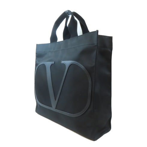 Valentino Hand Bag Tote Nylon Black