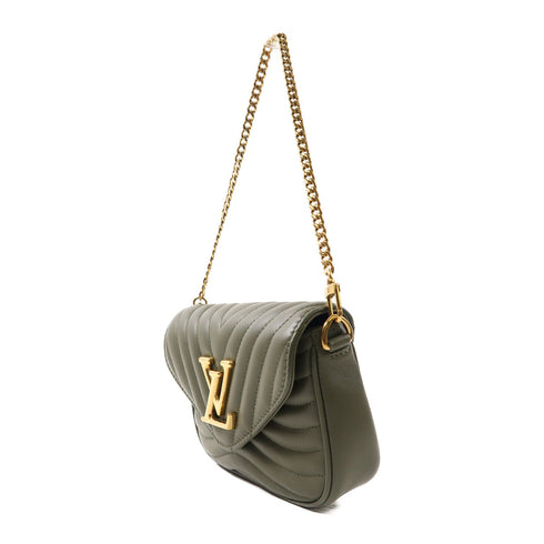 LOUIS VUITTON LV GHW New Wave Multi-Pochette Shoulder Bag M56471 Calfskin Green