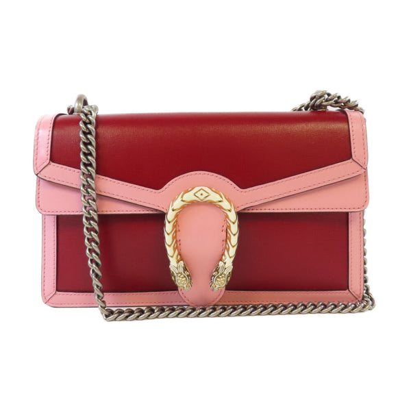 GUCCI GG Dionysus Shoulder Bag 400249 Calfskin Leather Pink/Red