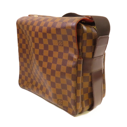 LOUIS VUITTON LV GHW Naviglio Shoulder Bag Crossbody N45255 Damier Ebene Brown