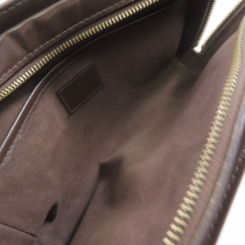 LOUIS VUITTON LV GHW Saint Louis Clutch Bag Pouch N51993 Damier Ebene Brown v1