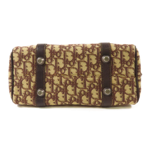 CHRISTIAN DIOR CD Handbag Canvas Brown