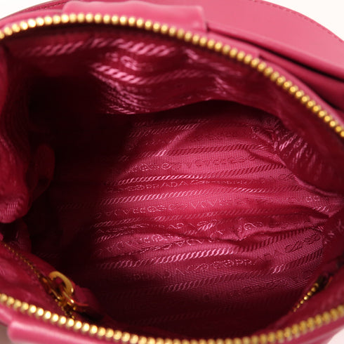 PRADA GHW Nappa Fiocco Handbag BN1697 Nappa Leather Pink