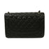 CHANEL Quilted CC SHW Classic Jumbo Chain Shoulder Bag A58600 Caviar Black