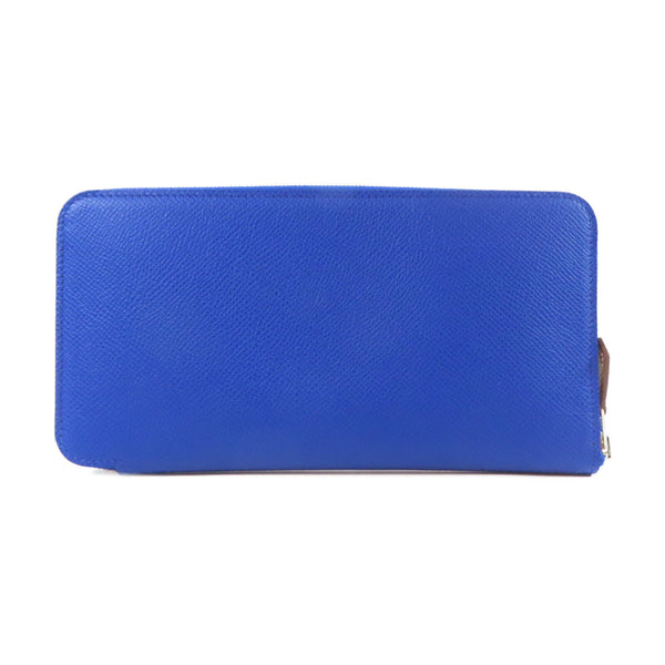 HERMES PHW Silk'In Classique Long Wallet Veau Epsom Leather Bleu Royal Blue