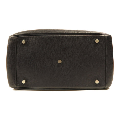 HERMES PHW Lindy 30 2 Way Shoulder Bag Handbag Clemence Leather Blue Nuit