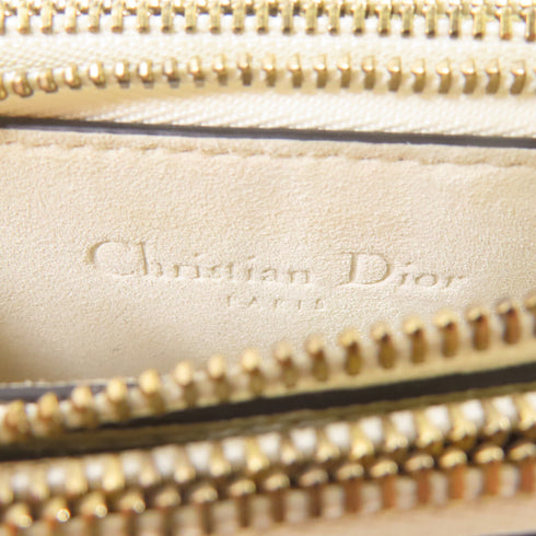 Christian Dior CD Saddle Trio Crossbody Pouch Shoulder Bag 05-RU-0149 Calf White