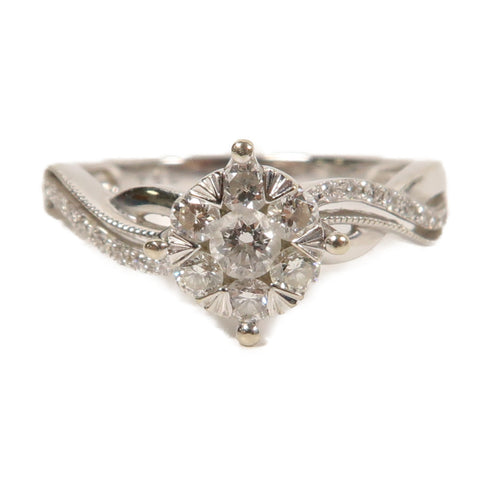 FINE JEWELRY Diamond Ring 18K White Gold US#5.75