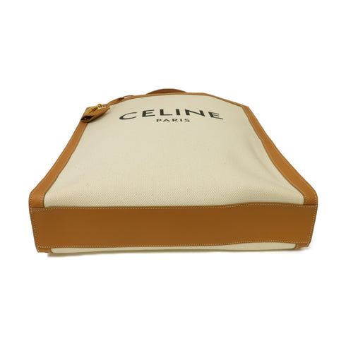 CELINE GHW Tote Bag Handbag Cavas White