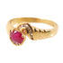 Fine Jewelry Ruby Diamond Ring US#5 18K Yellow Gold