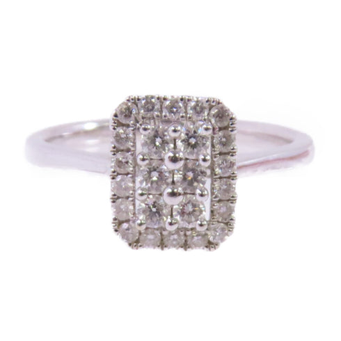 FINE JEWELRY 0.49ct Diamond Ring US#9.75 18K White Gold